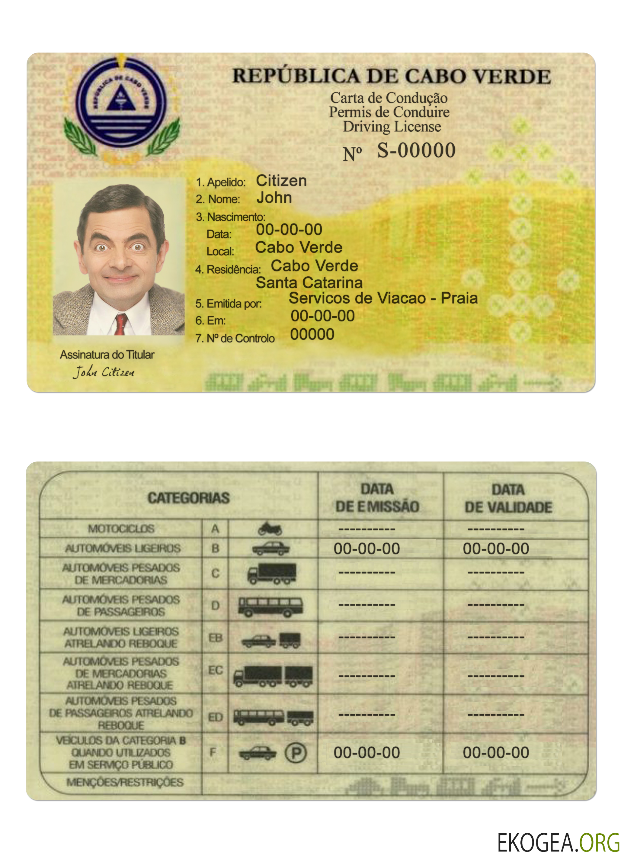 Cabo Verde driving license